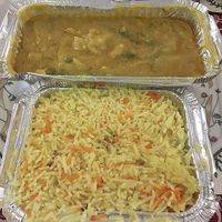 Vegan korma and pilau rice  at Bengal Tiger in South Molton