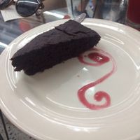 vegan Chocolate cake very soft and delicious  at Girasoles Restaurante Vegetariano in Cartagena