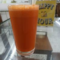 Carrot juice at Girasoles Restaurante Vegetariano in Cartagena