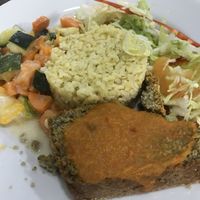 Main course of menu of day  at Girasoles Restaurante Vegetariano in Cartagena