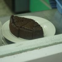 Chocolate cake at Girasoles Restaurante Vegetariano in Cartagena