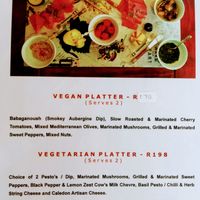 Rustic Vine platter menu at Rustic Vine in Johannesburg