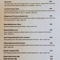 Rustic Vine create your own platter menu at Rustic Vine in Johannesburg