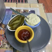 Home made garlic mayo, super yummy!!  at Bayt Sara in Amman