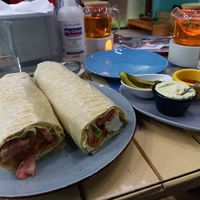 vegan tofu sandwich!♡♡♡ with homemade vegan mayo and ketchup ♡ so tasty! at Bayt Sara in Amman