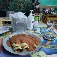 Romanian crepes in the little restaurant at Bayt Sara in Amman