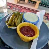 Sauce for the sandwich at Bayt Sara in Amman