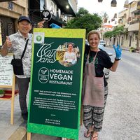 Happy customer with owner Sara. at Bayt Sara in Amman