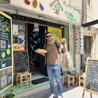 Our left over sand the totebag we bought to support the charity   at Bayt Sara in Amman