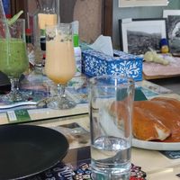 Melon drink and detox drink at Bayt Sara in Amman