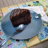 Chocolate cake at Bayt Sara in Amman