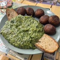 Spinach and meatballs  at Bayt Sara in Amman