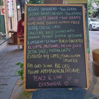 Menu at Bayt Sara in Amman