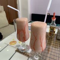 Strawberry milkshake  at Bayt Sara in Amman