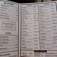 Menu at Nero in Linlithgow