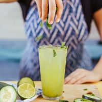 Un mojito natural y sin alcohol para refrescar tu día!  at Agua Ki' in Playa Del Carmen