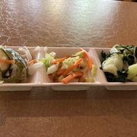 Joy (our waitress) brought us this veg plate on the house. It was very good!   at Grandeho Kamekyo in San Francisco