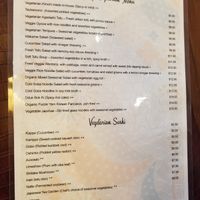 Vegan/Vegetarian Menu at Grandeho Kamekyo in San Francisco