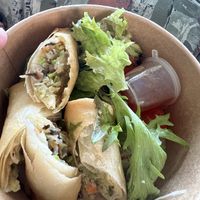 Vegan spring rolls   at Table of Munchies in Christchurch