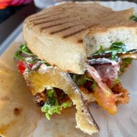 Tofu burger at Vleischerei in Leipzig