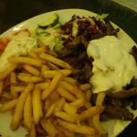 gyros with chips! at Vleischerei in Leipzig