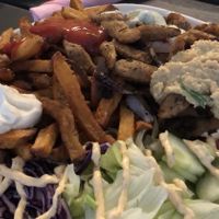 Gyros with fries  at Vleischerei in Leipzig