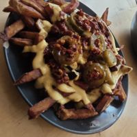 Chillie cheeze fritten at Vleischerei in Leipzig