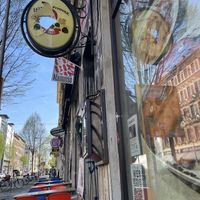 Außenseite mit sitzen   at Vleischerei in Leipzig