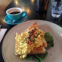 Scrambled tofu on sourdough at Mad Apple in Launceston
