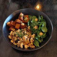 Scramble tofu at Mad Apple in Launceston