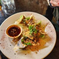 Pan fried dumplings at Mad Apple in Launceston