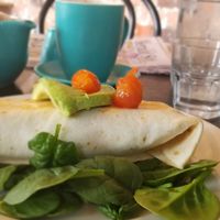 Breakfast burrito at Mad Apple in Launceston