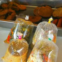 Takeaway dishes at Youta Vegetarian 1 in Mae Klong