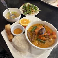 pumpkin curry with mock duck - lunch special  at Thotsakan in San Diego