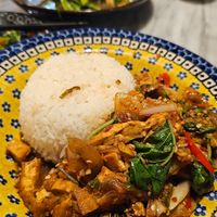 tofu and basil at Kung Thale in Seoul