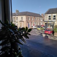 View out of the window (Feb 2022) at Bison Coffee House in York