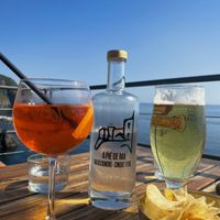 Drinks at a great spot   at Bar e Vini a Piè de Mà in Riomaggiore