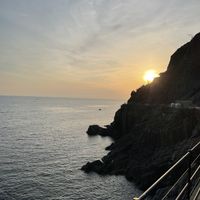 Sundown view  at Bar e Vini a Piè de Mà in Riomaggiore