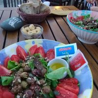 One vegan salad on menu at Bar e Vini a Piè de Mà in Riomaggiore