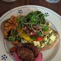 Tofu and miso-sweet potatoes at Kalaset in Copenhagen