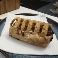 Vegan sausage roll  at Skinny Batch Bakery in Lusk