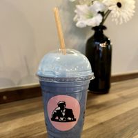 Blue magic vegan protein shake  at AMS - Joe & The Juice  in Schiphol