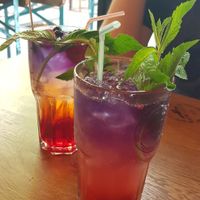 Fruity drinks at Bami House 1976 in Munich