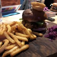 Jackfruit burger at Kitsch Inn in Les Houches