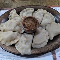Pierogi with onion sauce at Pierogarnia Stary Młyn in Gdansk