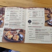 A page from the menu at Pierogarnia Stary Młyn in Gdansk