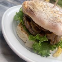 Tempeh burgerrs  at Hamburgueria do Bairro - Alexandre Herculano in Cascais