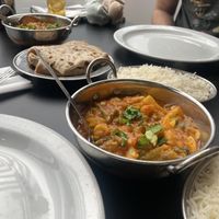 Garlic masala and chilli achari with chapati  at Tamanna in Aviemore