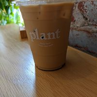 Almond milk latte with maple at Plant in Oklahoma City