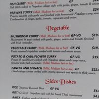 Menu 3 choices others can be modified at Alfresco in Mandurah